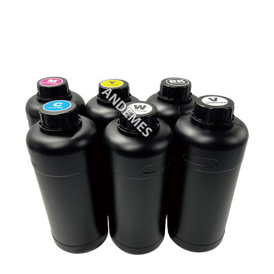 CMYKW V UV Vanish Ink per la stampa digitale 1000 ml per l'autocolante Stampa UV a piatta tela I3200 XP600 teste