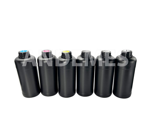CMYKW V UV Vanish Ink per la stampa digitale 1000 ml per l'autocolante Stampa UV a piatta tela I3200 XP600 teste