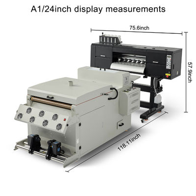 Stampa DTF multicolore da 60 cm con polverizzatore automatico e nastro trasportatore da 24 pollici