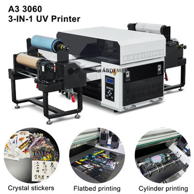40 cm di larghezza di stampa Stampa UV multicolore A3 3060 con roll to roll e flatbed