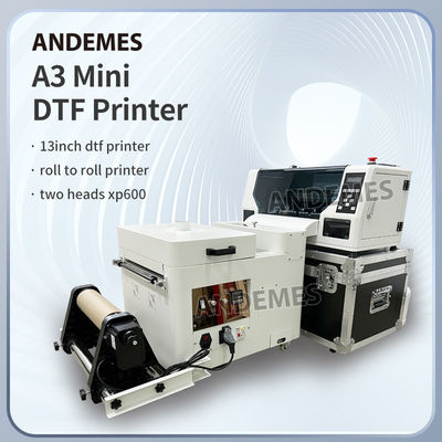 Mini A3 13 pollici DTF stampante 33 cm doppia Xp600 testa con polverizzatore forno t-shirt stampa