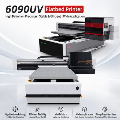 6090 stampante a piattaforma UV multi materiale alta precisione uscita istantanea