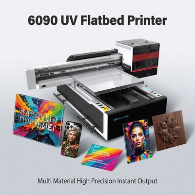 6090 stampante a piattaforma UV multi materiale alta precisione uscita istantanea
