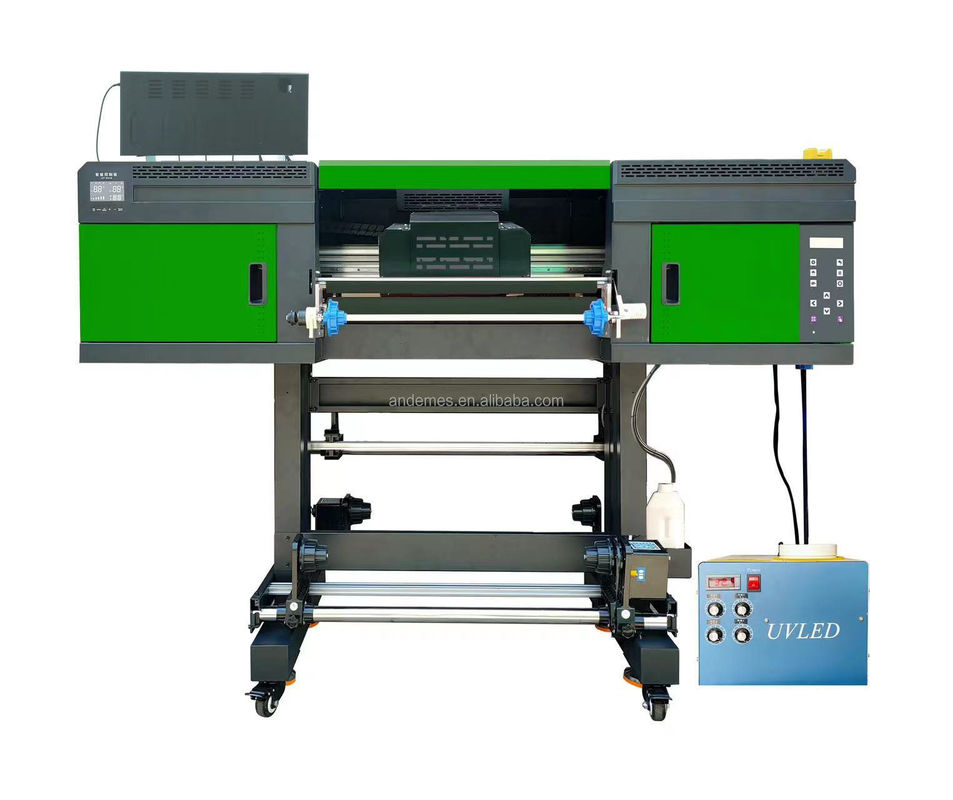 130 KG Andemes 24INCH UV Sticker Printer Machine Custom Small Inkjet UV DTF Flatbed Roll con laminatore AB FIM