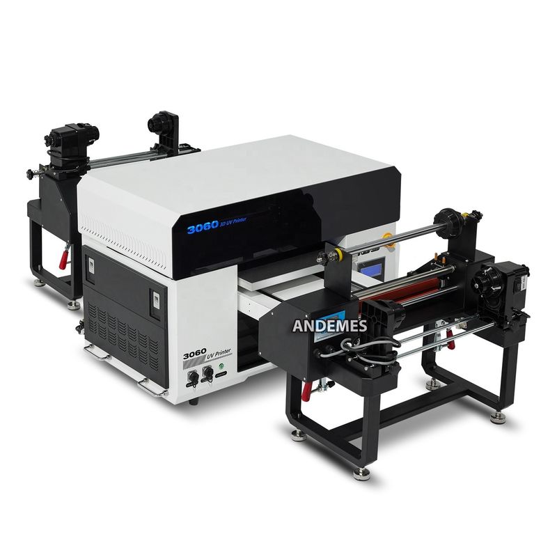 Indumenti Stampa eemi 6 colori A3 Dimensioni Stampa a piattaforma a led UV stampa a rullo a rullo 3060 stampa a dtf UV con vernice