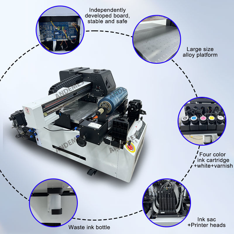 Stampa su vetro con stampante UV utilizzando Epson XP600*3 Print Head in colore grigio